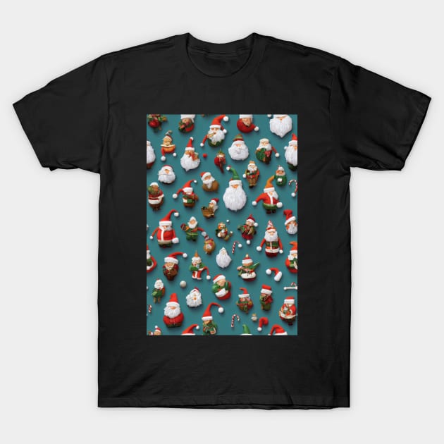 Christmas Seamless Pattern, Santa and Christmas Gnomes #8 T-Shirt by Endless-Designs